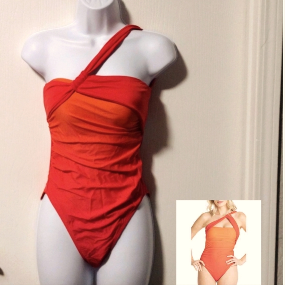 🆕 Rachel Roy orange and red swimsuit